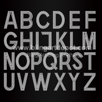 Capital Letters Rhinestone Iron On Heat Transfers Capital Letters Rhinestone Iron On Heat Transfers